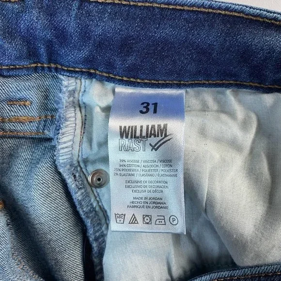 William Rast, blue mid rise Slim Straight jeans, size 12/31 - Picture 9 of 9